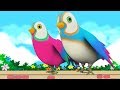 Dois pássaros pequenos Dicky | rima de berçário | canção para crianças | Two Little Dicky Birds