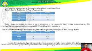 PARENTS' INVOLVEMENT IN THE IMPLEMENTATION OF SELF-LEARNING MODULE: A CASE STUDY