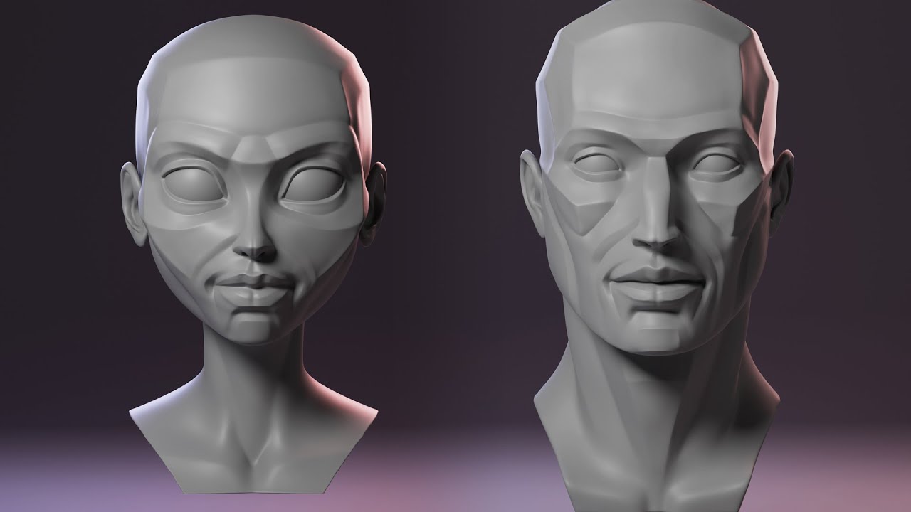 zbrush head planes