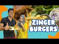 Zinger burgers recipe with omer shahzad  ayesha cakes and cuisine