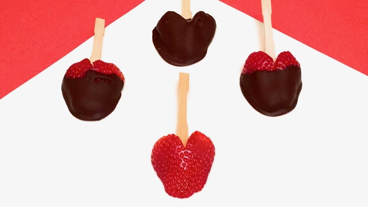 How to Make ChocolateDipped Strawberry Hearts / Easy Recipe for