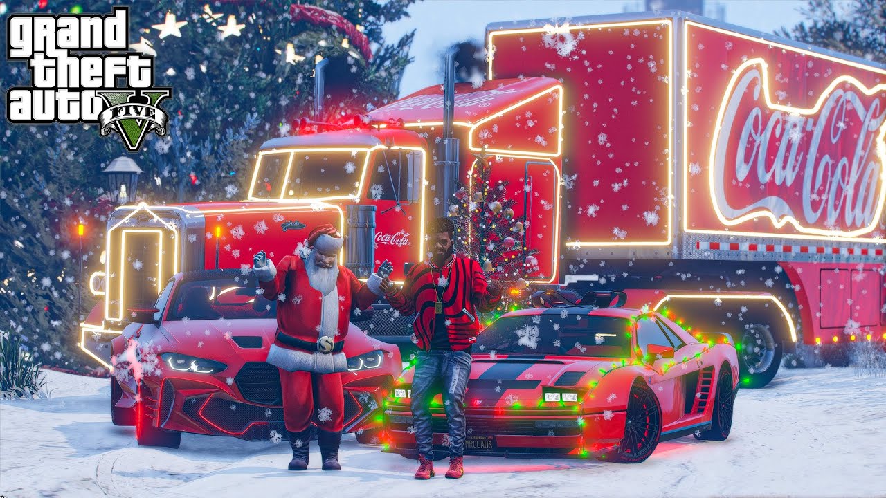 GTA 5 : Stealing Every Christmas Cars for Santa Claus !!