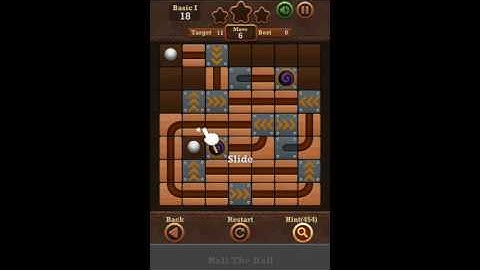 Roll The Ball Slide Puzzle 2 - Moves Basic I Level 18 Walkthrough