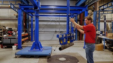 Manipulator Arm with High-Temp Magnets for Steel Pipe