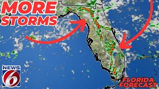 Florida Forecast: Storm Chances Increasing For The Weekend. Rough Surf At Beaches From Lee