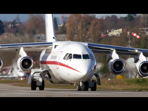 FORMULA 1 British Aerospace Avro RJ70 Take-Off at Bern Airport