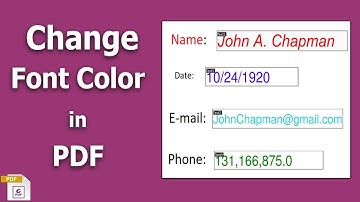 How to change font color in Fillable PDF Form in Nitro Pro