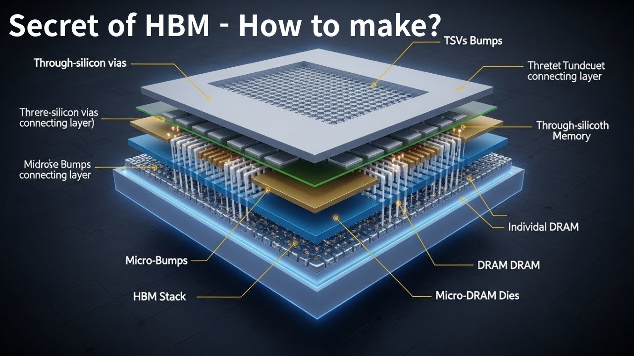 Secret of HBM Production Revealed - The 12 Steps That Power AI - YouTube