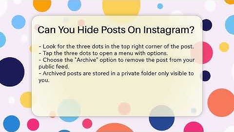 Can You Hide Posts On Instagram? - Everyday-Networking