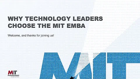 Why Technology Leaders Choose the MIT EMBA