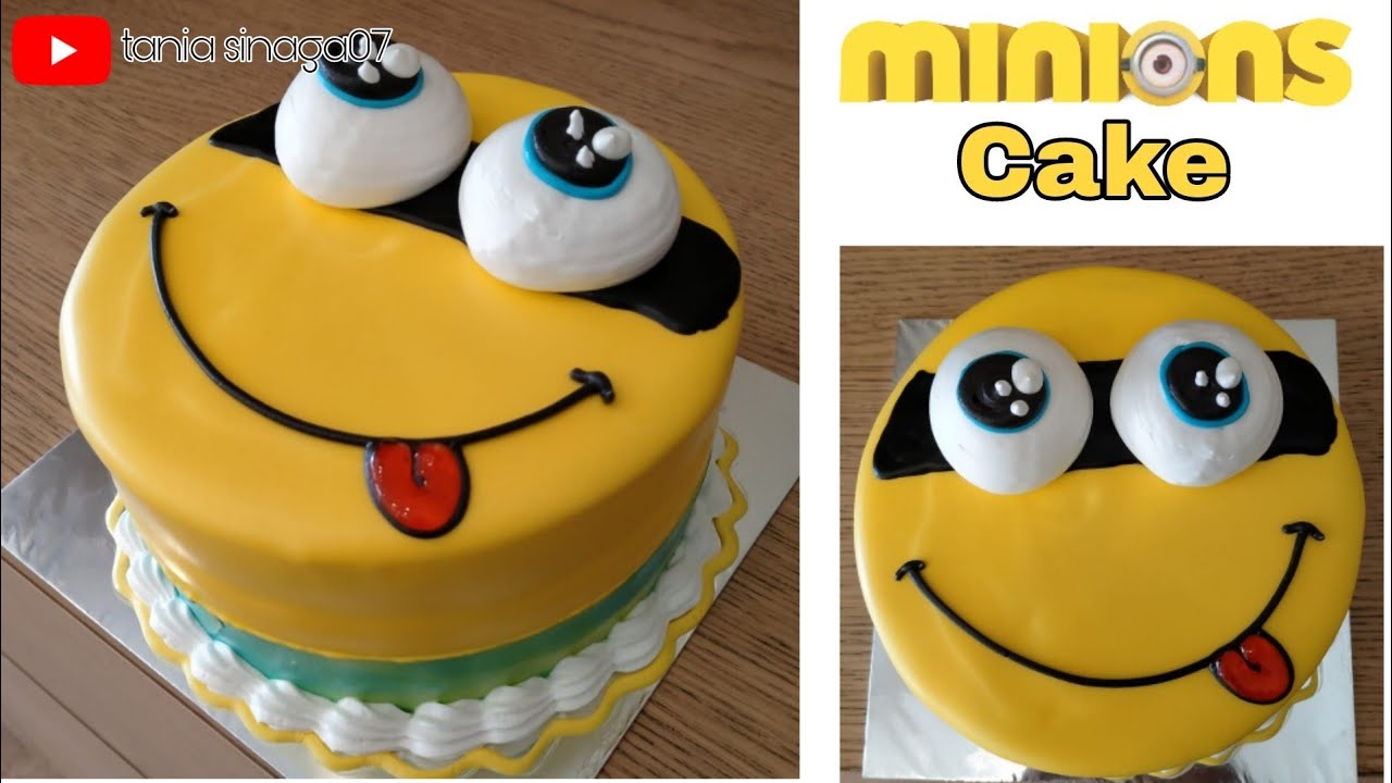 MINON CAKE Tutorial #Kue Ulang Tahun MINION