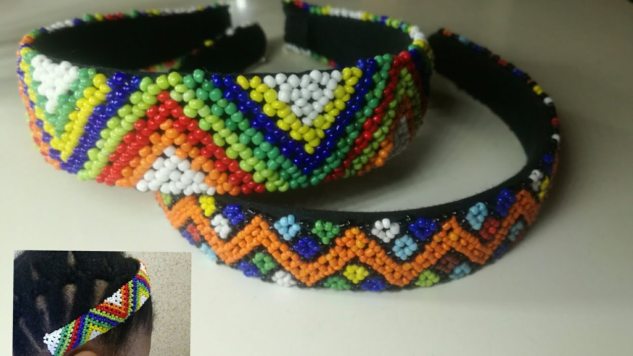 covering a headband with Zulu beads tutorial YouTube