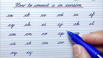 How to write English cursive handwriting | how to connect c (a-z) in cursive | handwriting practice