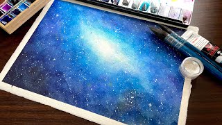 宇宙を透明水彩で描く｜メイキング｜Painting the Universe in Transparent Watercolor.