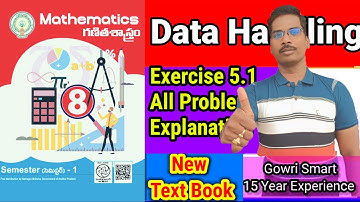 8th Class Maths(2024-25) New Syllabus|| Chapter-5|| Data Handling|| Exercise 5.1||must watch Video