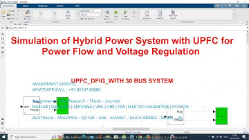 Simulation of Hybrid Power System with UPFC for Power Flow and Voltage Regulation -Matlab Simulink