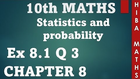 10th maths chapter 8 exercise 8.1 question 3 | TN Samacheer hiba maths