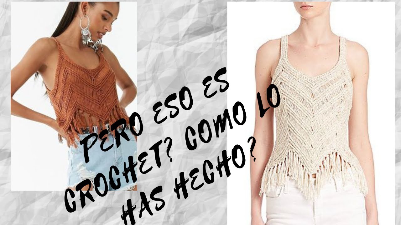 elegante cuerno alto como tejer blusa facil a crochet para verano : playa caribe principiantes  (nueva tecnica) - YouTube