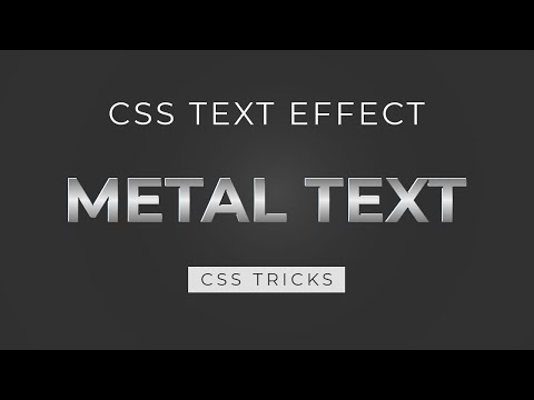 Pure CSS Metal Text Effect | CSS text effects