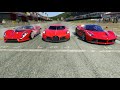 Bugatti La Voiture Noire vs Ferrari LaFerrari vs De Tomaso P72 at Old Spa