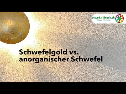 Video: Unterschied Zwischen Organischem Und Anorganischem Schwefel