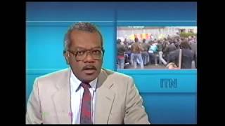 ITN NEWS AT 5 - Corporals killed at BELFAST IRA FUNERAL 1988