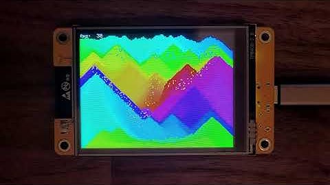 Sand Simulation on the Cheap Yellow Display (CYD) ESP32 MCU + Display
