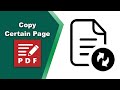 How to copy certain pages from a pdf in PDF XChange Editor