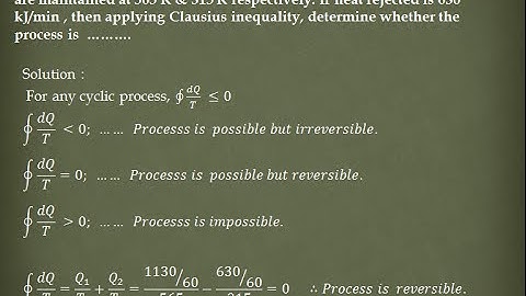 Solved examples on Clausius inequality & change in entropy -  GATE 2021 examination