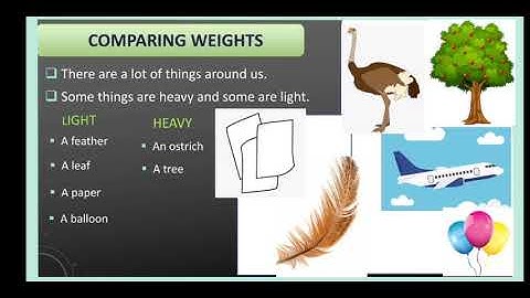 Maths:  Lesson on WEIGHT for Basic