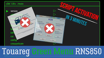 VW Touareg.Hidden menu  RNS 850 - Script