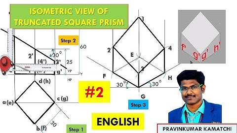 Engineering Graphics _ Isometric view of Truncated Square prism _ (ENGLISH) #EGYoucaN #PRAVINKUMAR K