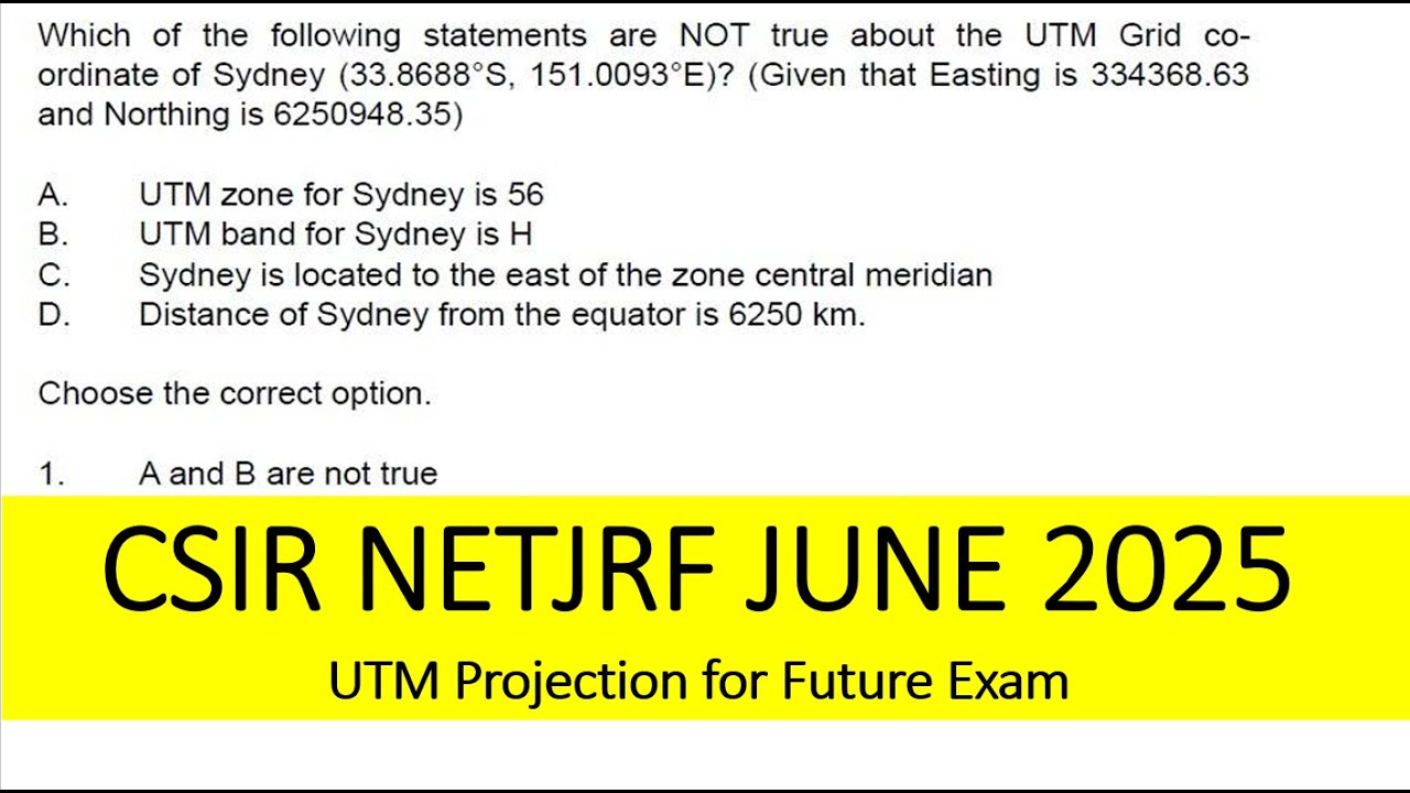 Расшифровка зон UTM: визуализация глобальных приложений геологической службы для CSIR NET 