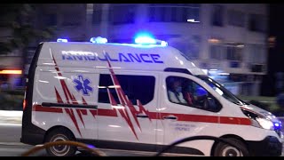 Macedonian Ambulance On Roundabout With Siren and Lights | Македонска Брза Помош Интервенција