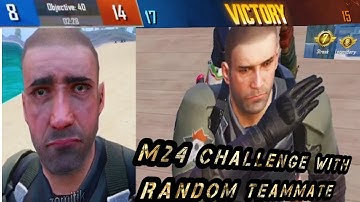 M24  Room CHALLENGE From Random Teammate | Victor V/S Pro Player 1v1 | PUBG Mobile | Hassan GameTube
