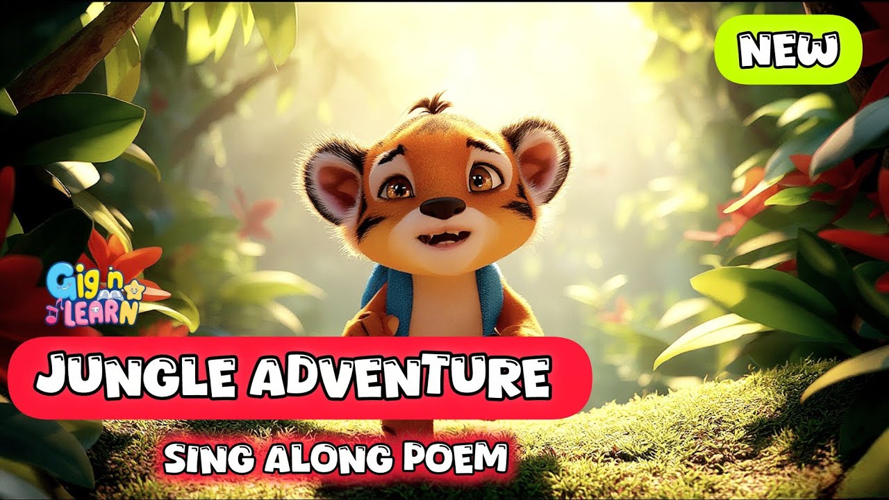 Gigloo Gigloo's jungle adventure | New short poem for kids | Gig n learn with ...