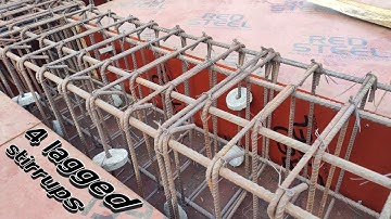 4 lagged stirrups in beam | beam reinforcement details | Engineering tactics