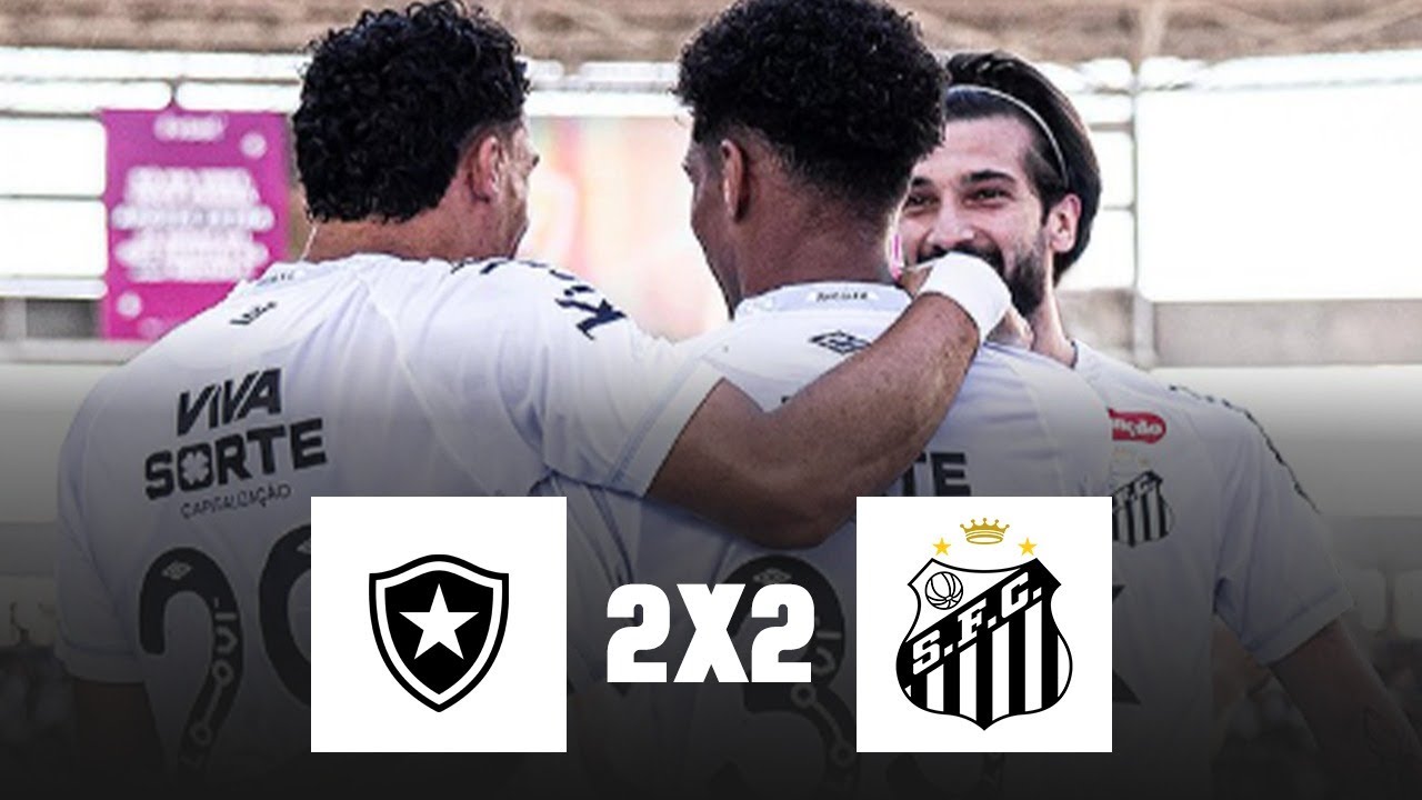 Botafogo 2 x 2 Santos: Erros de arbitragem e erros defensivos.. - YouTube