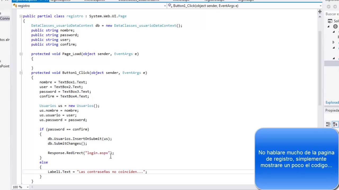 TutorialSesiones Visual Studio C# - YouTube