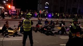 Extinction Rebellion Climate Change Protest in Montreal, Quebec, Canada - Oct.8/2019