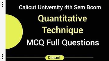 Calicut university 4th Sem Bcom QT Full MCQ