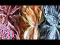 Dyeing Silk Sari Ribbon - the Corny Trio! How 3 methods of dyeing beginner