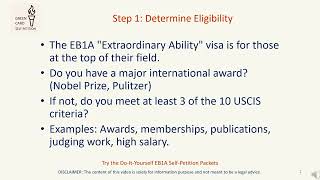 EB1A Green Card: Step-by-Step Guide