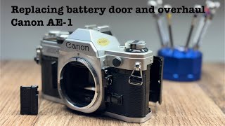 Canon AE-1 - Replacing battery door and performing overhaul