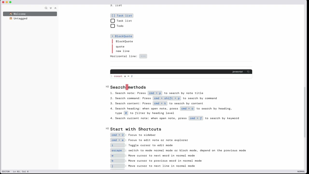 RideThing - A note app for mouseless lover