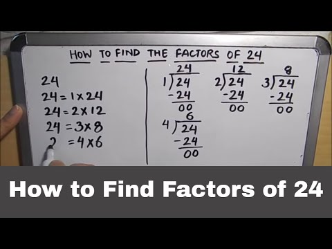 Video: Wat is die faktore van 40 en 24?
