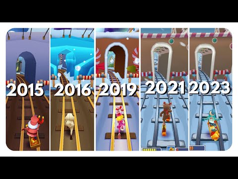 Evolution Of NORTH POLE WINTER HOLIDAY Map In Subway Surfers 2015 2016 2019 2021 2023