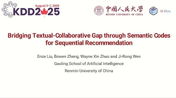 KDD 2025 - Bridging Textual-Collaborative Gap through Semantic Codes for Sequential Recommendation