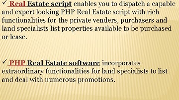 Real estate script | php real estate software