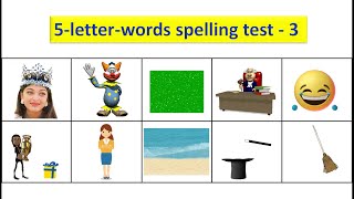 5 Letter Words-Spelling Test - Part 3